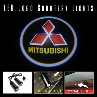2Pc LED Courtesy Logo Door Lights Ghost Shadow Projectors Mitsubishi 100563 • $30