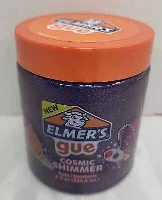 Elmers Gue Cosmic Shimmer Purple Nontoxic Safe 8 Fluid Ounce Jar • £8.20