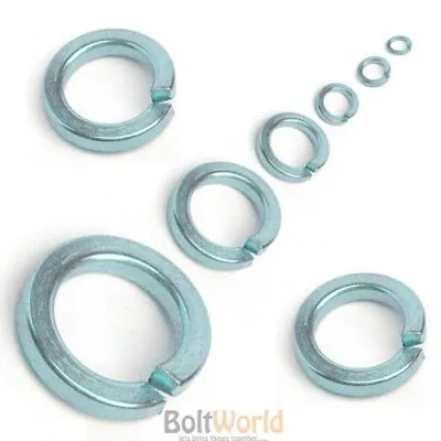 M3.5 / 3.5mm ZINC PLATED METRIC SQUARE SECTION SPRING LOCK COIL WASHER WASHERS • £5.93
