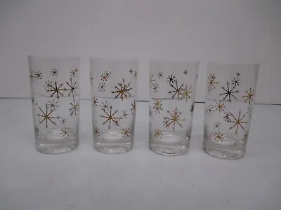 4 MCM Royal Marcrest Star Glow Starburst Snowflake Tall Tumbler 4.75  Glasses • $39.95