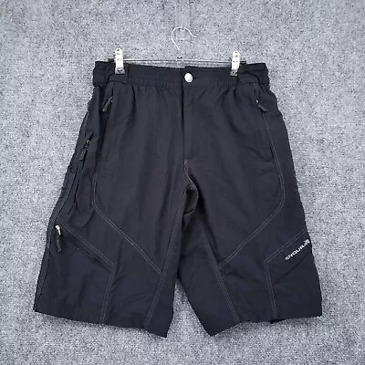 Endura Mountain Biking Shorts Mens M Medium 29 Black Cargo Cycling Zip • $34.99