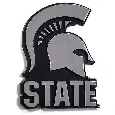 Michigan State Spartans Helmet W/Script Car 3D Chrome Auto Emblem • $19.99