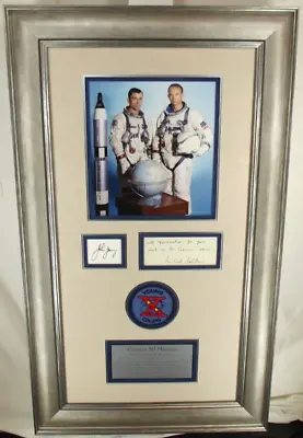 Gemini 10 Crew Signed Display John Young Mike Collins Authenticated Zarelli • $1795