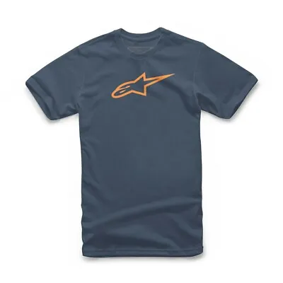 £24.99 • Buy Alpinestars Ageless Classic T-Shirt - Navy Blue/Orange