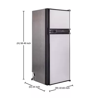 Conserv 10 Cf 12V DC Stainless RV Refrigerator-Freezer Top Mount Frost Free • $639