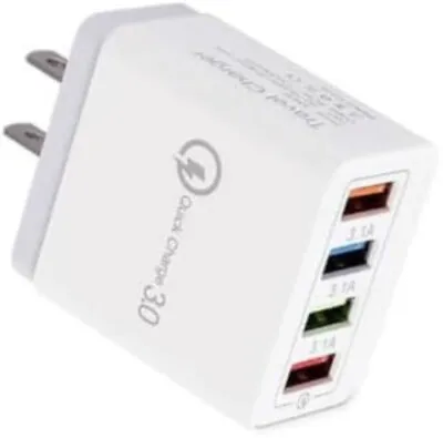 4 USB Multi Port Quick Charge Plug In Wall Charger Compatible With Android/IOS • $7.99