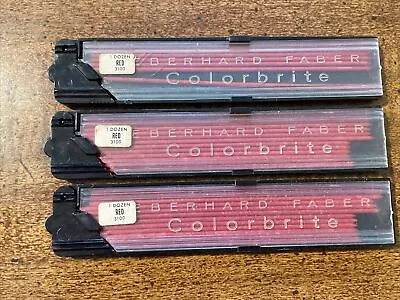 Vintage Eberhard Faber Colorbrite 3100 Red Pencil Leads (31)-Art-Drafting-NEW • $14