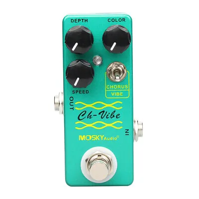 Mosky Vintage Chorus Vibrato Tremolo Electric Guitar Effect Pedal Vibe Effect  • $41.79