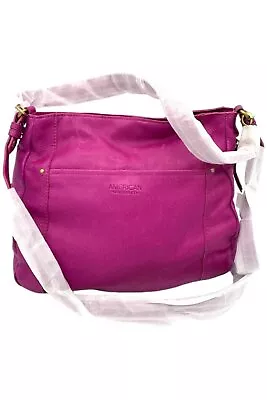 American Leather Co. Austin Shoulder Bag W/ Crossbody Mulberry • $74.99