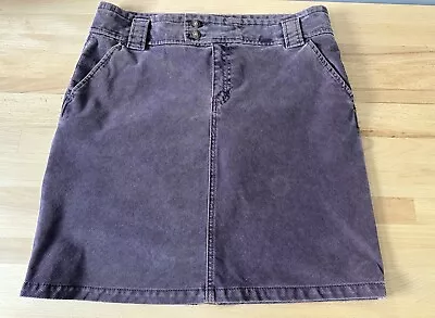 Gap Stretch Jeans Purple Plum Corduroy A-line 90s Style Short Skirt Size 14 • $14.99