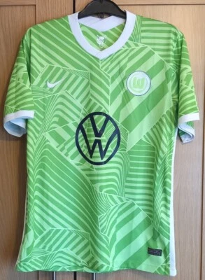 £34.99 • Buy Men's Vfl Wolfsburg 2021/22 Nike Green Home Football Shirt Trikot Size UK XL