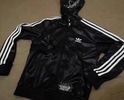 $69 • Buy Vintage Chile 62 Adidas Jacket -Shiny Black!