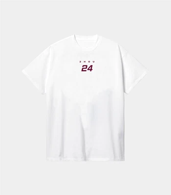 Guanyu Zhou Alfa Romeo T-Shirt White Burgundy F1 Formula One FREE DELIVERY • £14.99