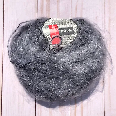 Furrari Muench Yarns 50 Gm Gray Mohair Blend Yarn Color M4403  One Skein Avail • $10.99