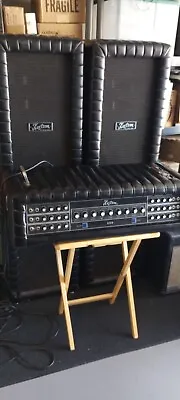 Vintage 1970's  Kustom 300 6-channel PA Head And Two Column Speakers • $1100