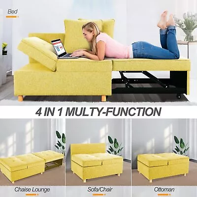 Folding Ottoman Sofa Bed Convertible Chair 4-in-1 Multi-Function Sleeper Sofa~🌙 • $207.99