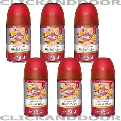 6 X Airpure Automatic Spray Refills 250ml Air Freshner Airpure Select Scents • £10.99