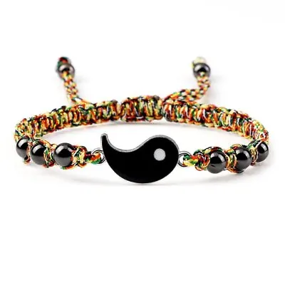 Rope Chain Braided Bracelet Tai Chi Yin Yang Friendship Adjustable Charms Jew... • £4.99