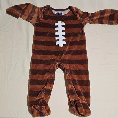 Boutique Mudpie 6-9 Mo Football Velour Outfit • $9.95