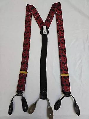 Disney The Tie Works Mickey Mouse Red Adjustable Suspenders By Balancine • $23.04