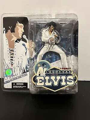 VGT Mcfarlane Toys Las Vegas Elvis Presley 6” Action Figure Unopened Package GIF • $50