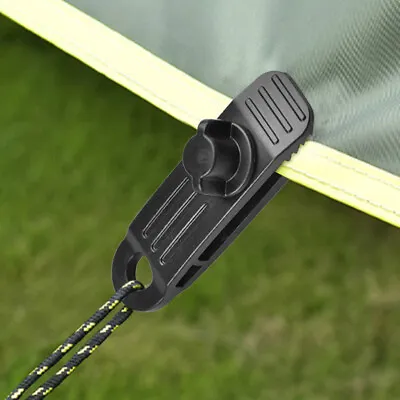 $6.14 • Buy 5/10Pcs Outdoor Camping Hiking Tent Awning Canopy Clamp Tarp Canvas Clip Grip CA