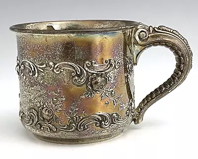 Antique Fine Foliate Relief Gorham Sterling Silver Shaving Mug Cup (scrap 138g) • $66