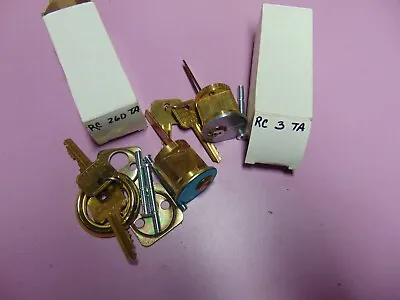 2 Rim Cylinder Rc Ta Keyway   6 Pin With Two Keys Brass Chrome   Locksmith • $55