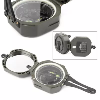 Pocket Military Geology Metal Sighting Compass Outdoor Hiking Camping Sport Part • $22.39