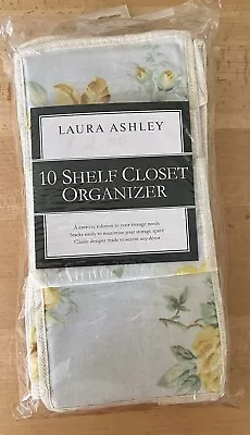 LAURA ASHLEY Closet Organizer Yellow Roses Print 10 Shelf Closet Organizer  NWT • £15.38