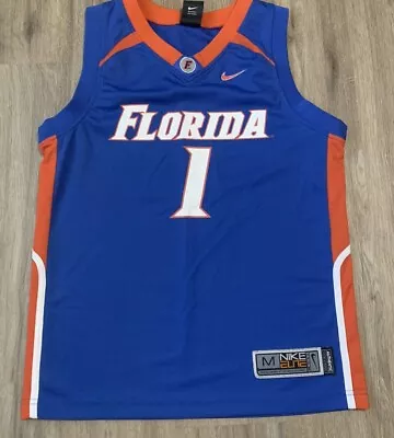 Florida Gators #1 Jersey Youth Med Blue NCAA Basketball Nike Elite Team Shirt • $25.99