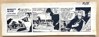 Modesty Blaise ORIGINAL COMIC ART By Jim Holdaway (1968) • $1500