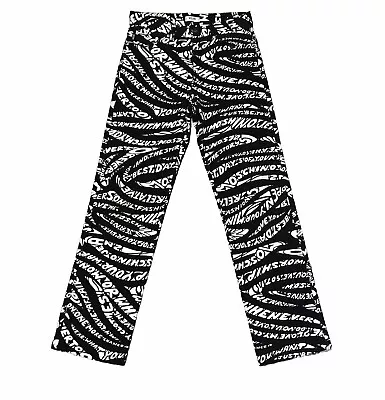 Moschino Vintage Mens Jeans All Over Print Spell Out W30 L32 *Read Description* • $80.92