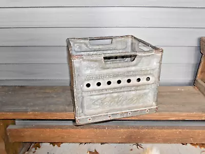 Sealtest Metal Milk Crate Protected By Pinkerton's Nat'l Det Agency 1-64 • $50