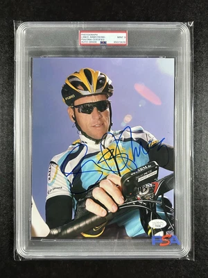 £319.53 • Buy LANCE ARMSTRONG Autograph AUTO 8x10 Signed SLABBED Photo PSA/DNA & JSA *PSA 9*