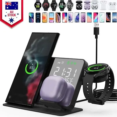 4in1 Foldable Wireless Charger Fast Charging Station For IPhone 15 Samsung Watch • $9.40