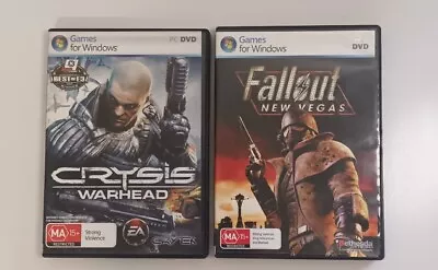 Fallout: New Vegas & Crysis Warhead PC ROM Game X2 Computer Games • $21.99