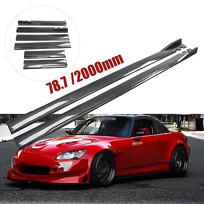 Carbon Fiber Side Skirt Rocker Panel Splitter Lip For Nissan Sentra Nismo+ • $79.99