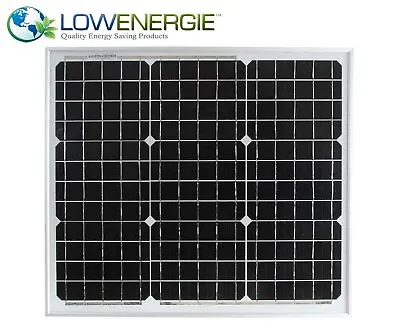 30w Lowenergie Solar Panel Mono-Crystalline PV Photo-voltaic Boat Caravan Home • £26.99