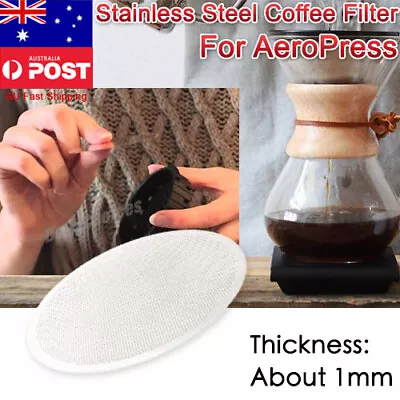 Reusable Stainless Steel Filter For Aerobie Aeropress Coffee Maker AU Seller • $9.29