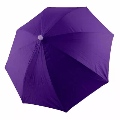 Outdoor Camping Fishing Headwear Foldable Portable Rain Sun Umbrella Hat Purple • £15.45
