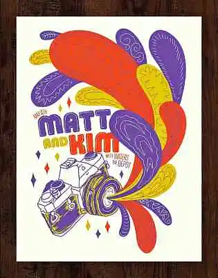 Matt And Kim Waters Concert Poster May 4th 2015 Salt Lake City Gig AP Print • $73.26