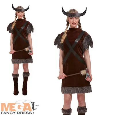 Viking Womens Saxon Fancy Dress Nordic Warrior Ladies Adults Book Day Costume  • £12.49