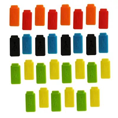  30 Pcs M USB Port Cover Earphone Plug Chic Charger Protector • £4.95