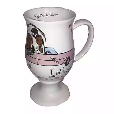 Mary Kay The Girlfriends Collection LET'S GO! Pedestal Coffee Mug Cup 5 3/4 X3  • $12