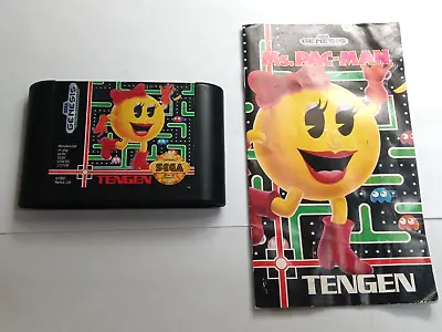 Ms Pac-Man With Manual Sega Genesis Authentic • $14.99