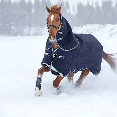 Horseware Rambo Duo Turnout 100g + 300g - Navy/Sky Blue • £308.04