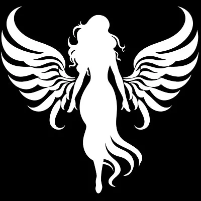 Angelic Angel With Wings Vinyl Decal Car Truck Window Tablet Laptop Wall Mirror • $9.98