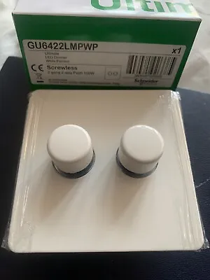 GU6422Lmpwp Ultimate LED Dimmer White Painted Screwless • £14
