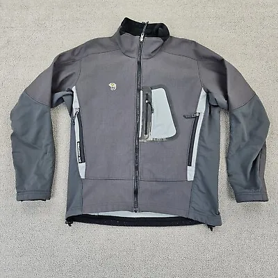 Mountain Hardwear Jacket Gore Windstopper Soft Shell Mens Large Gray Full Zip • $54.99